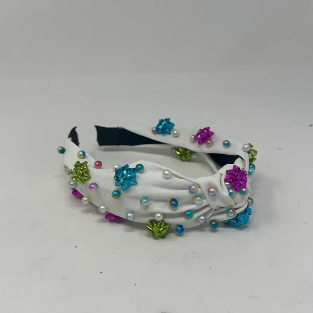 BRIANNA CANNON | Colorful Gift Bow & Pearl Headband